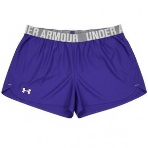✨Under Armour Purple Heatgear Loose Fit Athletic Shorts Women Large Drawstring #